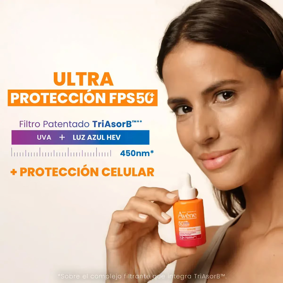Avène Protector Solar Sérum FPS 50+ Efecto Rellenador 2 en 1 30 ml