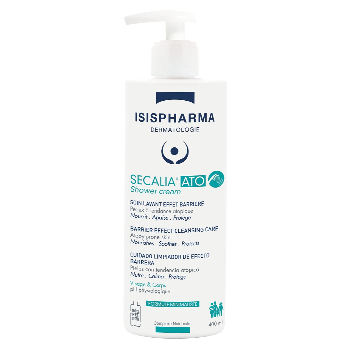 Isispharma secalia ato shower crema limpiadora para piel atopica 400ml.