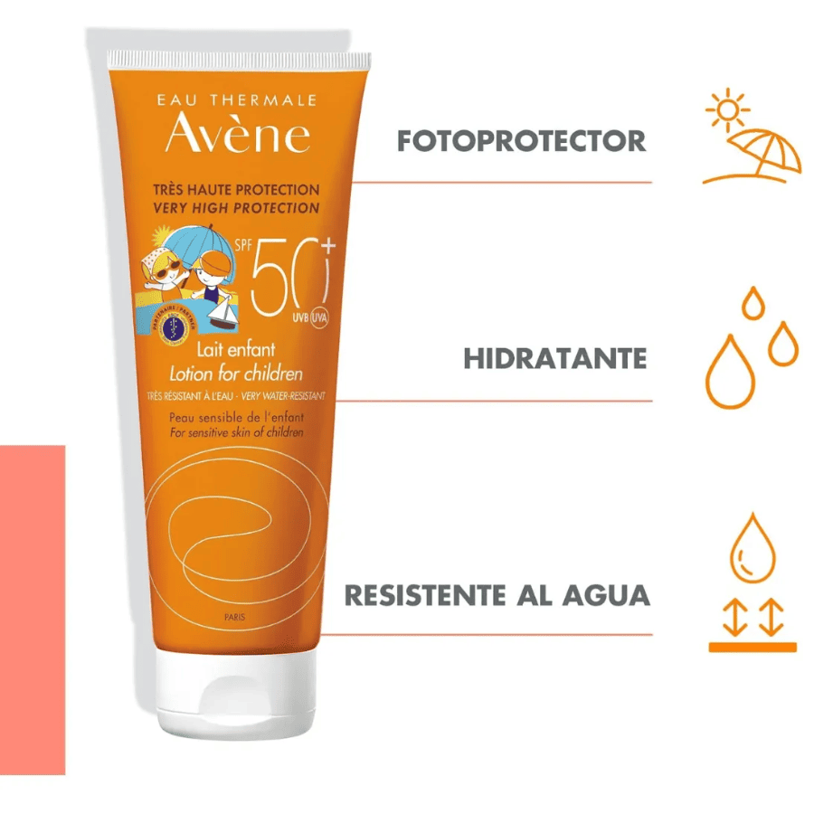 Avene leche Protector solar FPS50 para niños 250ml.