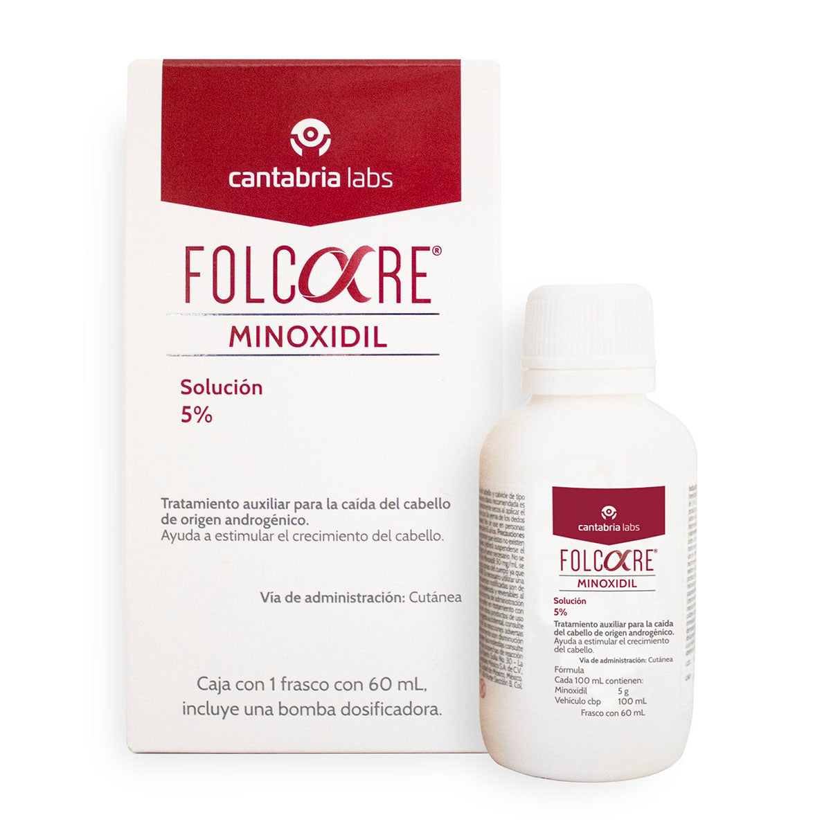 Cantabria Labs Folcare minoxidil solución 5% 60ml.