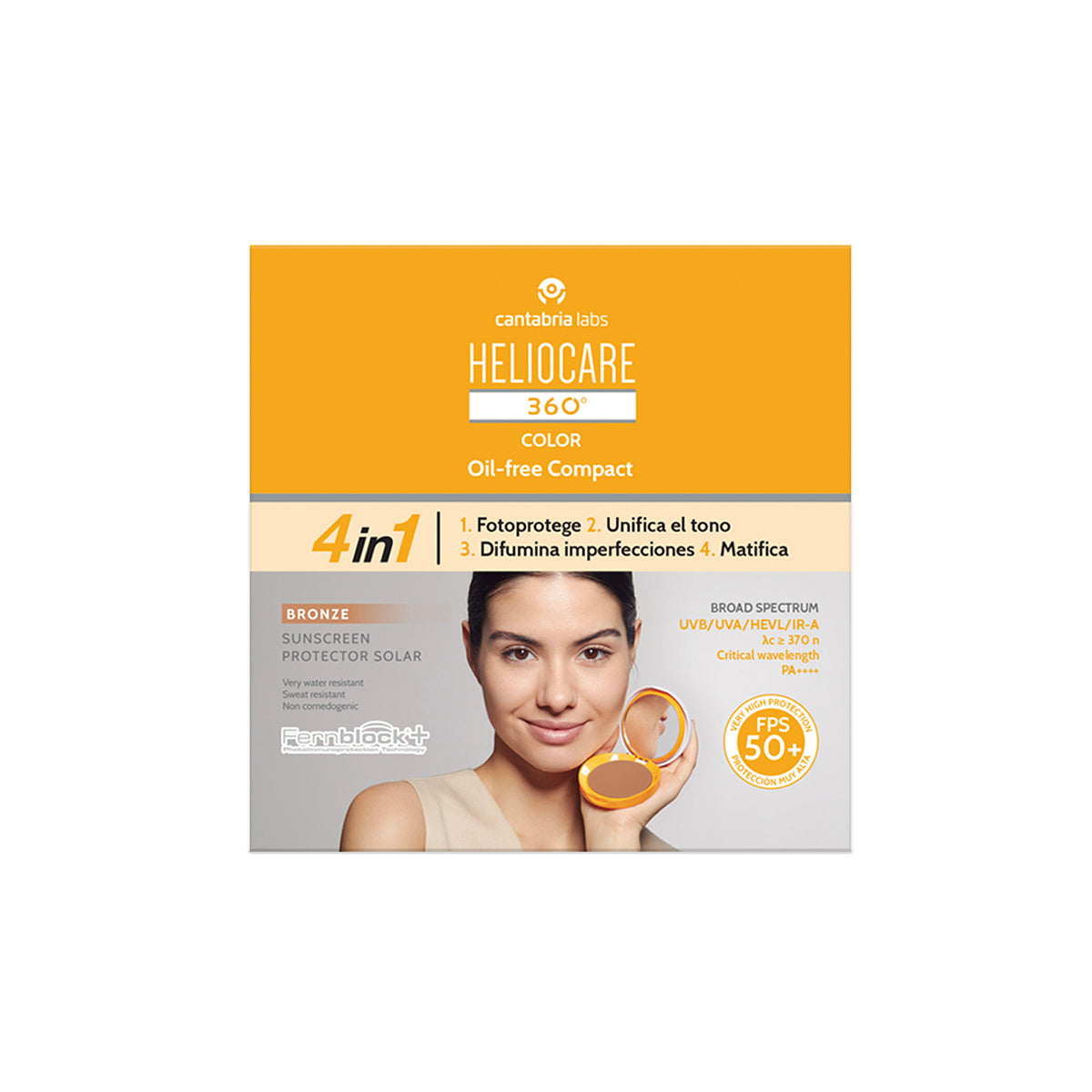 Heliocare 360° Color compact oil free bronze 10g.