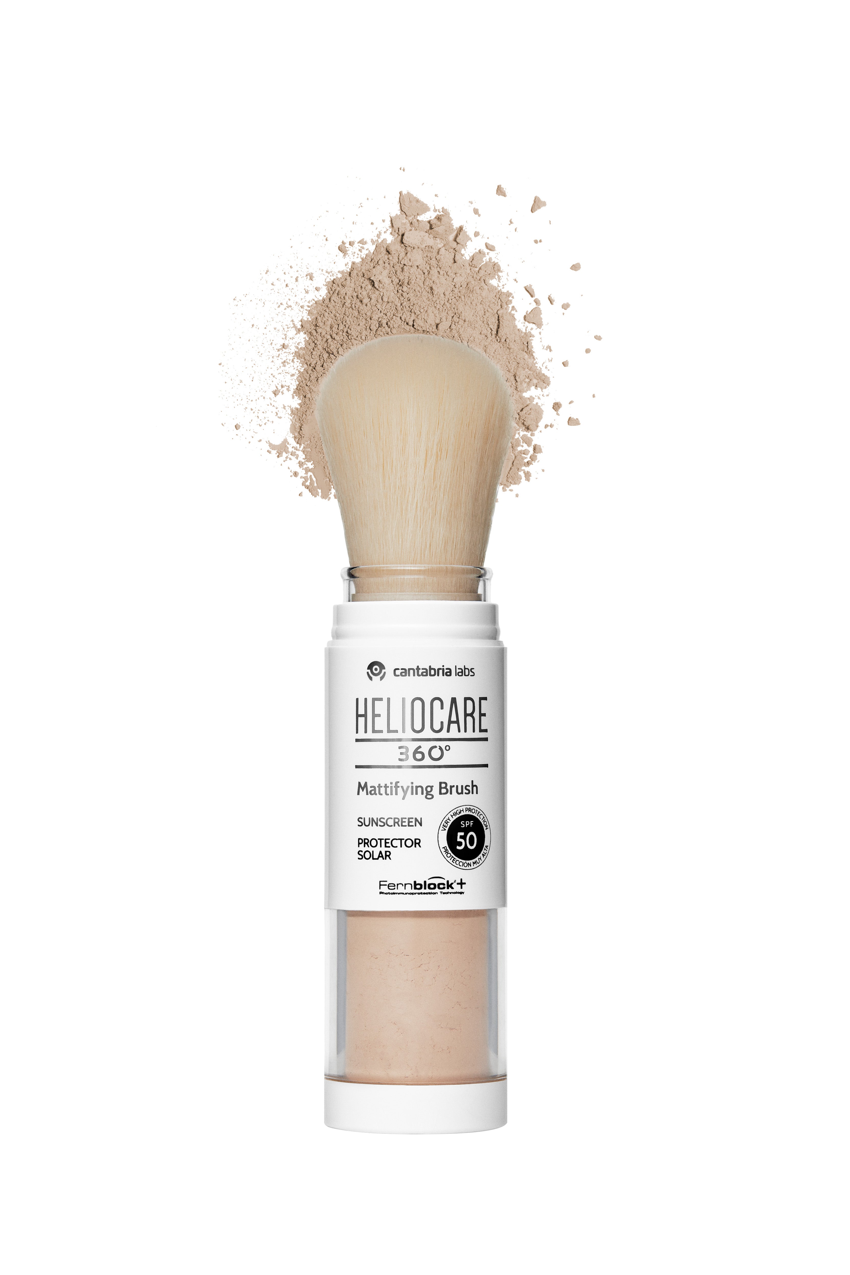 Heliocare 360° mattifying brush.