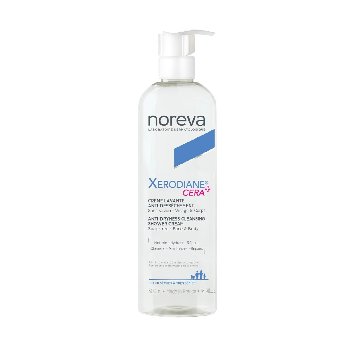 Noreva Xerodiane Cera+ Crema Limpiadora Anti-Sequedad 500 ml