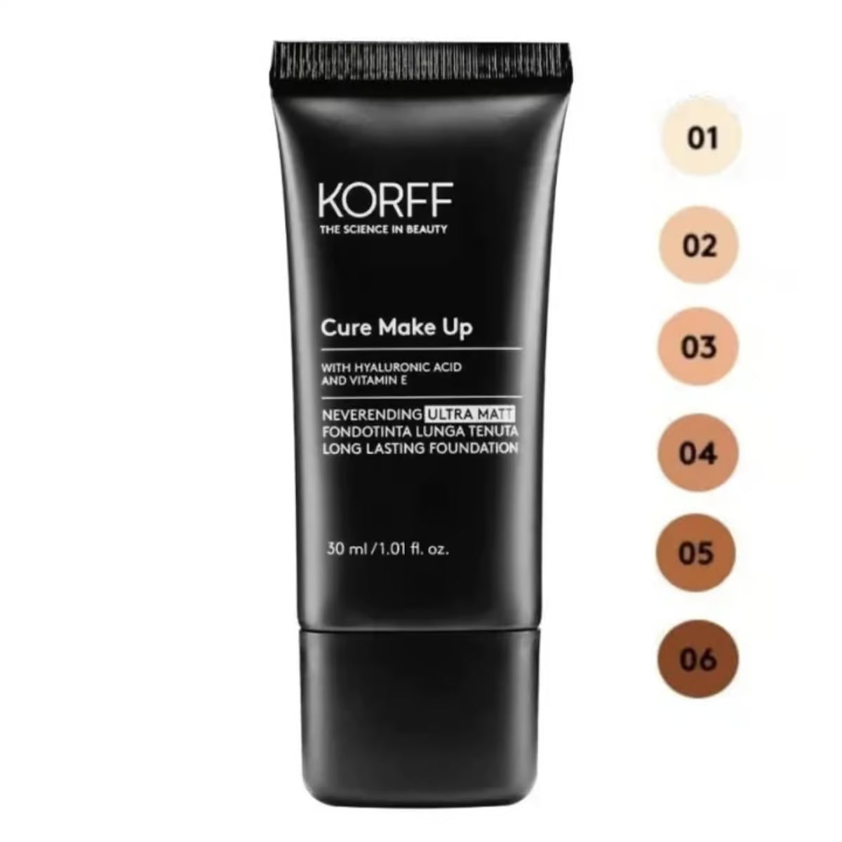 Korff Cure Make Up Neverending Ultra Matt Long Lasting Foundation SPF30 Tono 01 30 ml