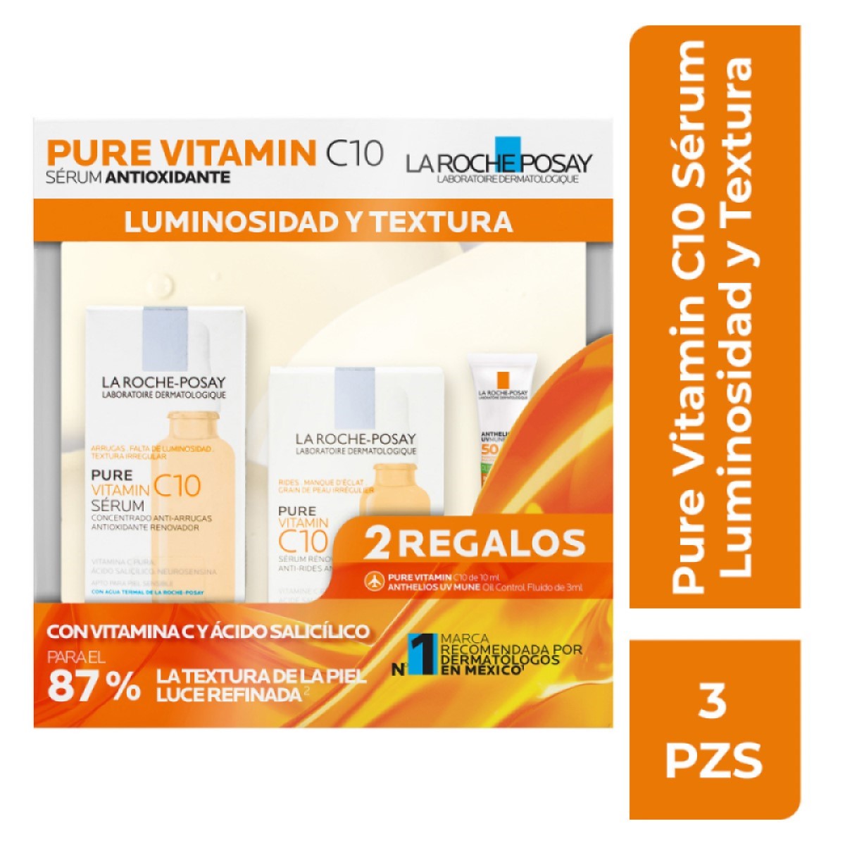 Kit Pure Vitamin C10 30ml + Pure Vitamin C10 10ml + Anthelios Uv Mune 400 Fps 50+ 3ml