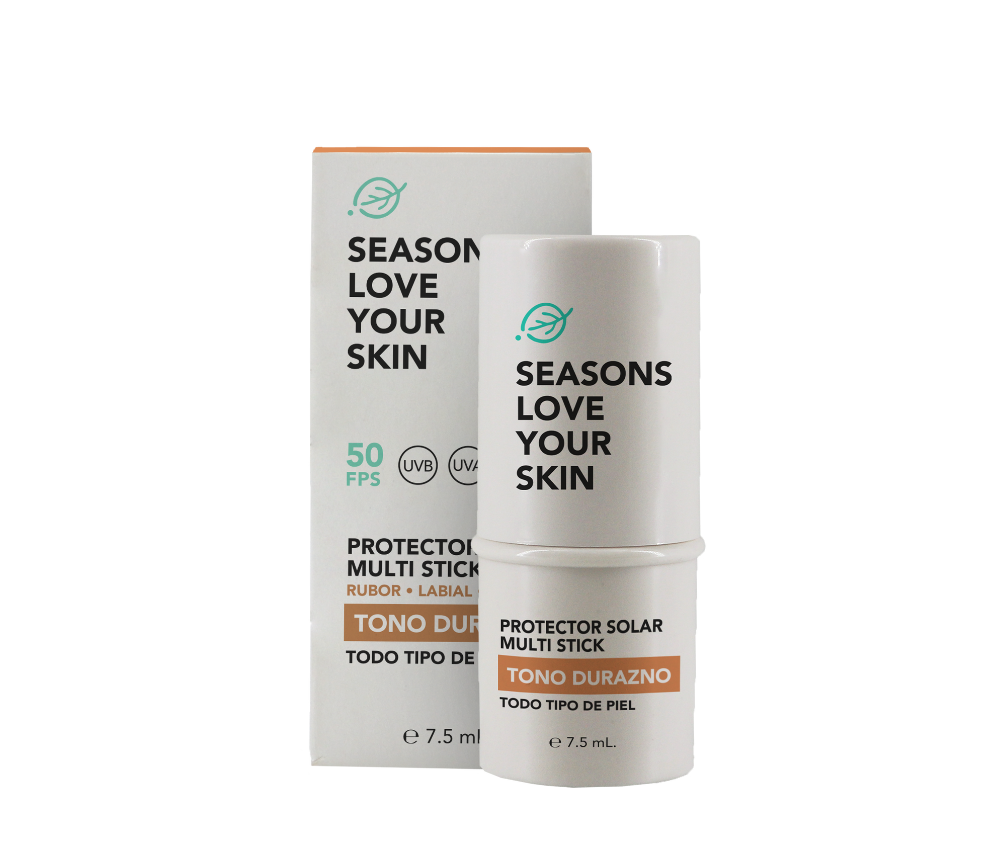 Season Love Your Skin Protector Solar FPS50 Multi Stick Tono Durazno 7.5 ml