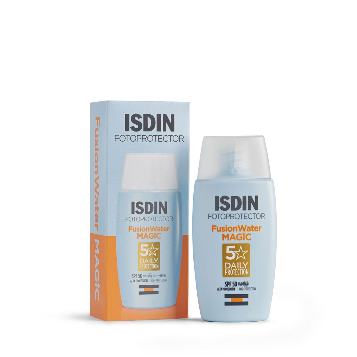 Isdin  Fusion Water SPF50+, fotoprotector para todo tipo de piel 50ml.