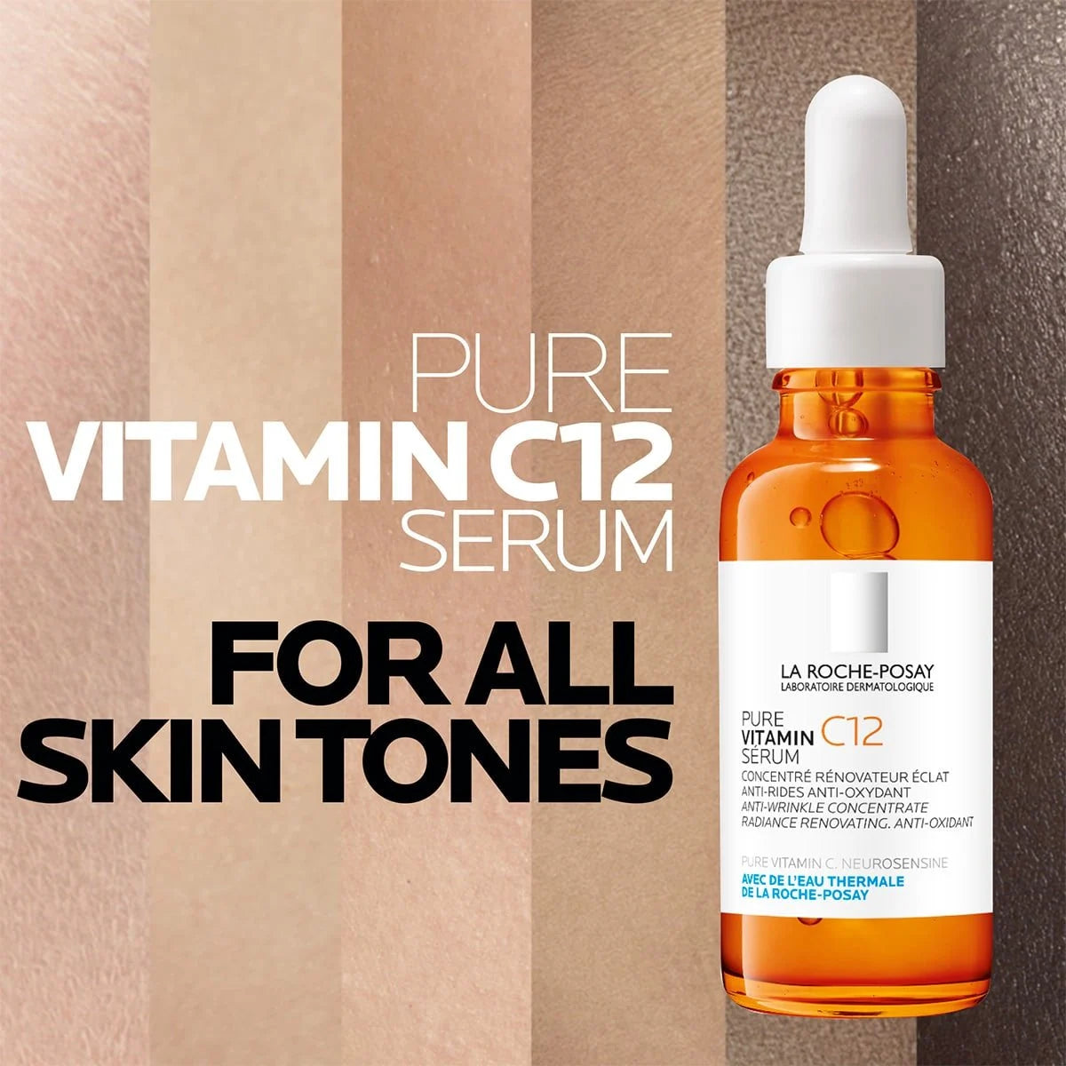 La Roche-Posay Sérum Pure Vitamin C12 luminosidad y antioxidantes para piel sensible 30 ml.