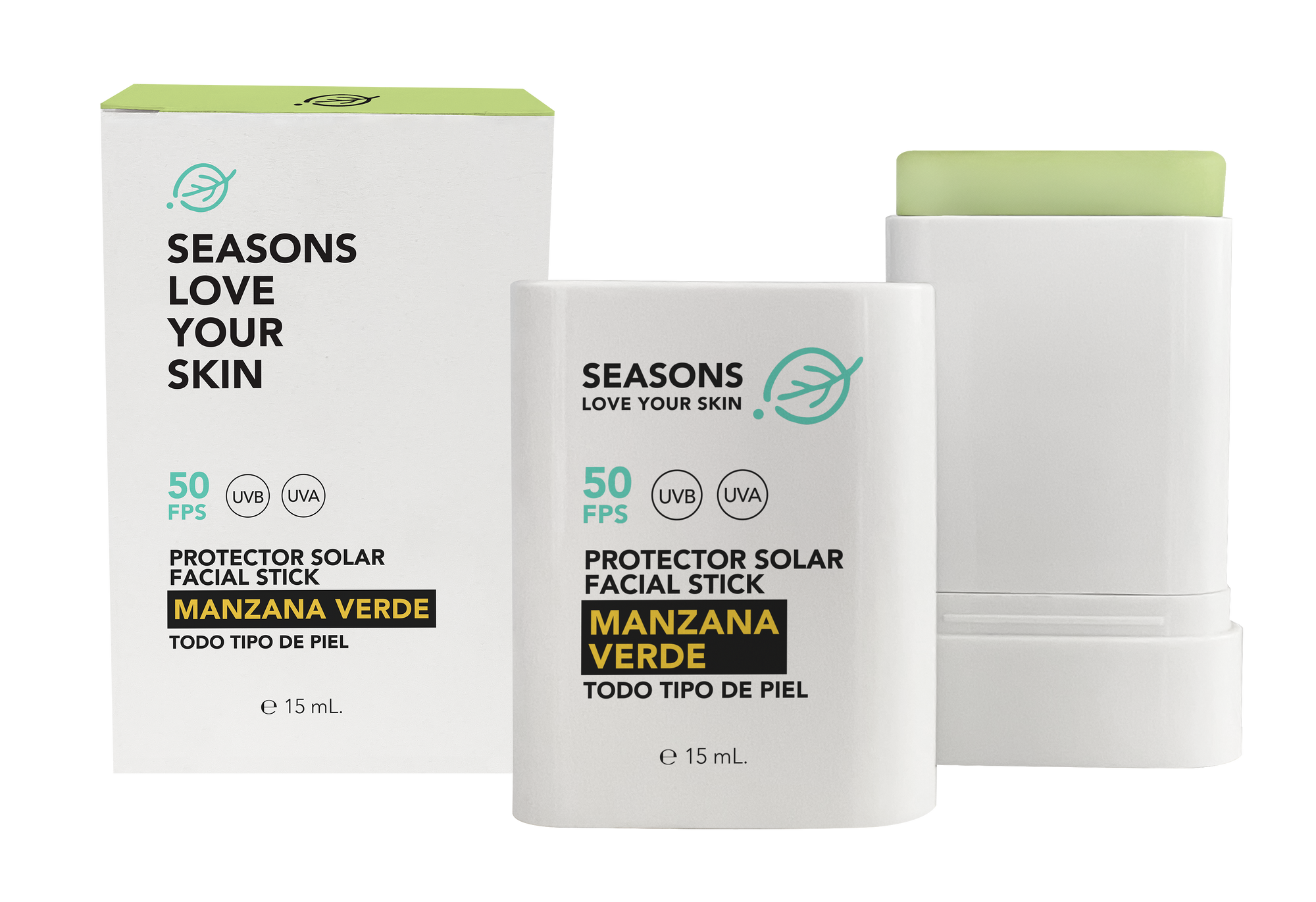 Season Love Your Skin Protector Solar FPS50 Stick Manzana Verde 15 g