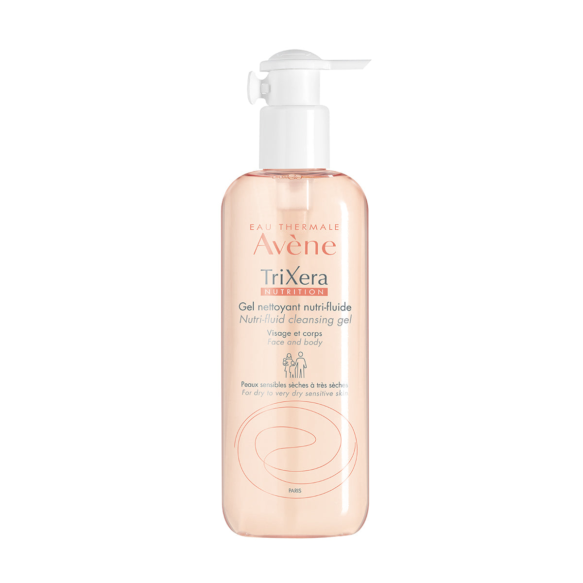 Avene Trixera nutrigel limpiador, limpia suavemente la piel seca a muy seca 400ml.