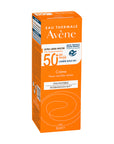 Avène Protector Solar en Crema FPS 50+ sin Color, acabo invisible para Pieles Sensibles, 50 ml.
