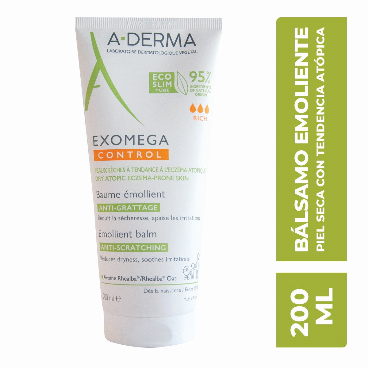 Exomega control bálsamo para pieles secas 200ml.