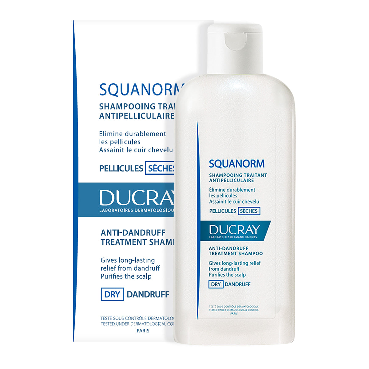 Ducray Squanorm shampoo para caspa seca 200ml.