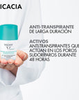 Vichy Roll On Regulador 48h, Antitranspirante, 50ml.
