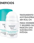 Vichy Roll On Regulador 48h, Antitranspirante, 50ml.