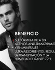 Vichy Homme Desodorante, Antitranspirante regulación intensa, 50ml.