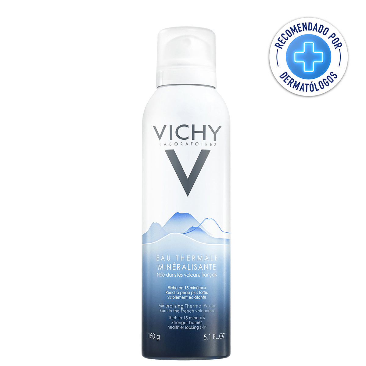 Vichy agua termal mineralizante, estabiliza, refuerza y renueva la piel 150ml.