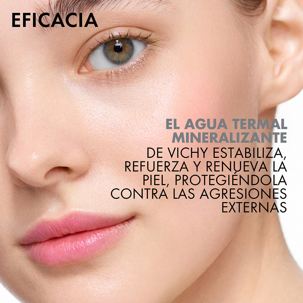 Vichy agua termal mineralizante, estabiliza, refuerza y renueva la piel 150ml.