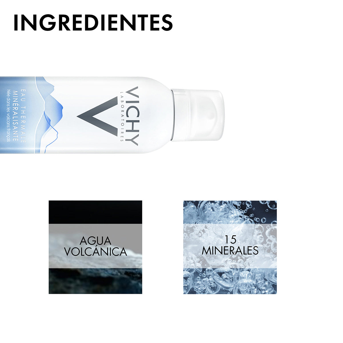 Vichy agua termal mineralizante, estabiliza, refuerza y renueva la piel 150ml.