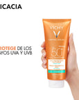 Vichy Capital Soleil FPS 50+, Protector solar facial y corporal 300ml.