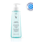 Vichy Purete Thermal Gel Mousse, Limpiador y desmaquillante para pieles sensibles, 200ml.