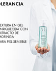 Vichy Purete Thermal Gel Mousse, Limpiador y desmaquillante para pieles sensibles, 200ml.