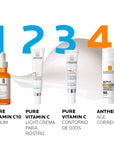 La Roche Posay Pure Vitamin C Light, Crema facial hidratante anti-arrugas, 40ml