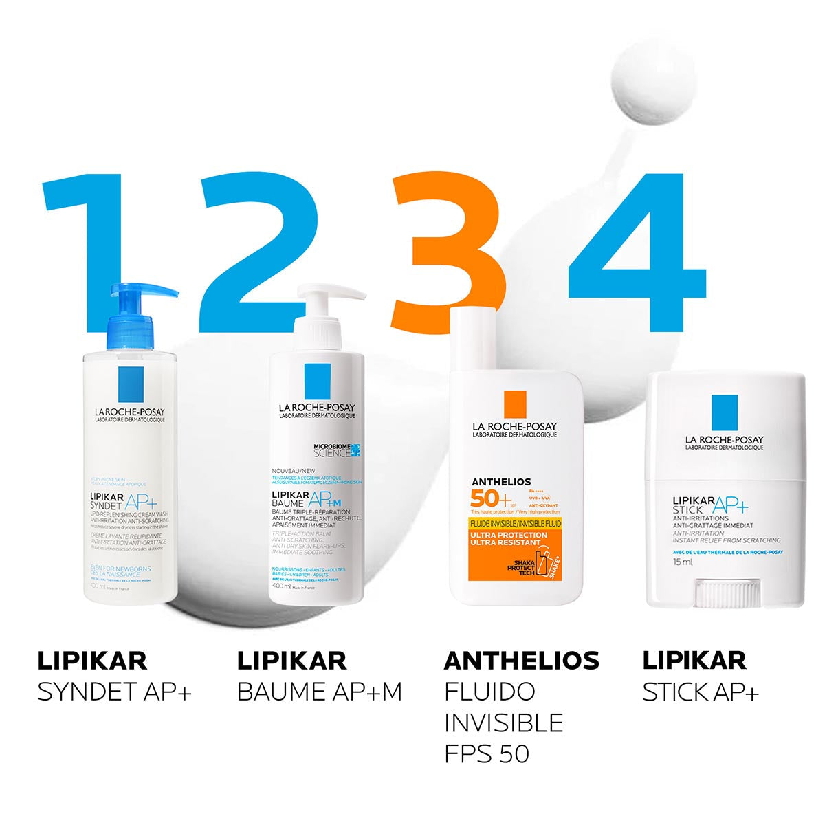 La Roche Posay Lipikar Syndet AP+, Gel de ducha para piel seca y atópica, 400ml