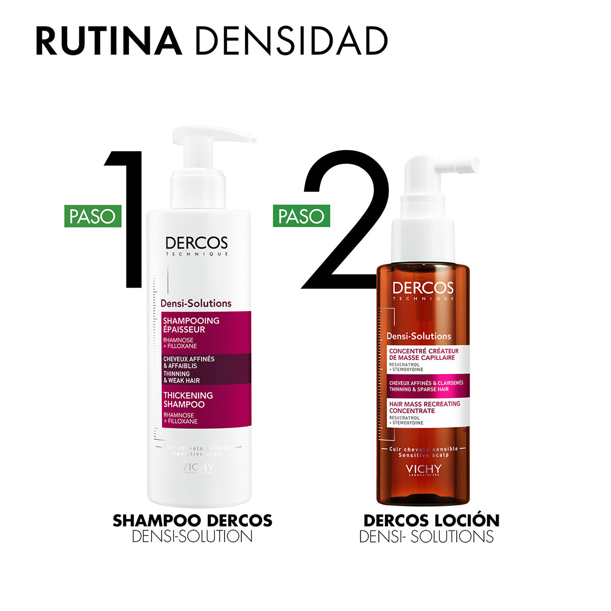 Vichy Dercos Densi-Solutions, Shampoo Densificador, 250ml.