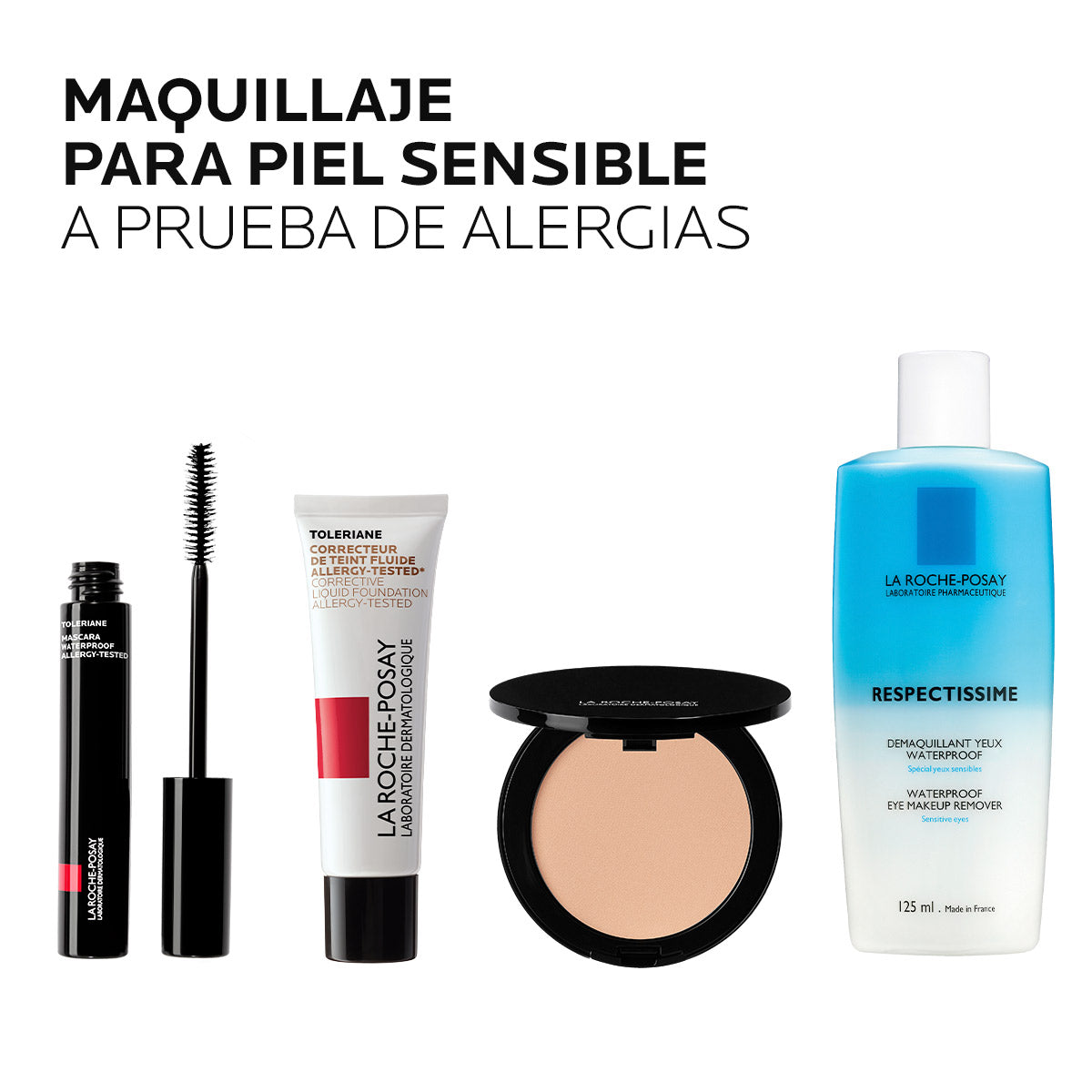 La Roche Posay Toleriane Mascara Waterproof, Mascara de pestañas a prueba de alergias, 6g