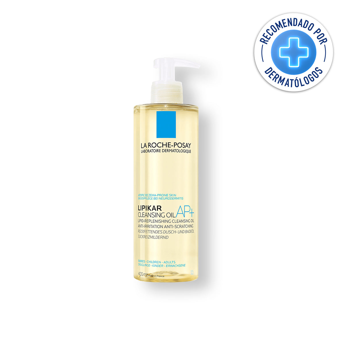 La Roche Posay Lipikar Cleansing Oil AP+, Aceite de ducha anti-comezón e irritación, 400ml