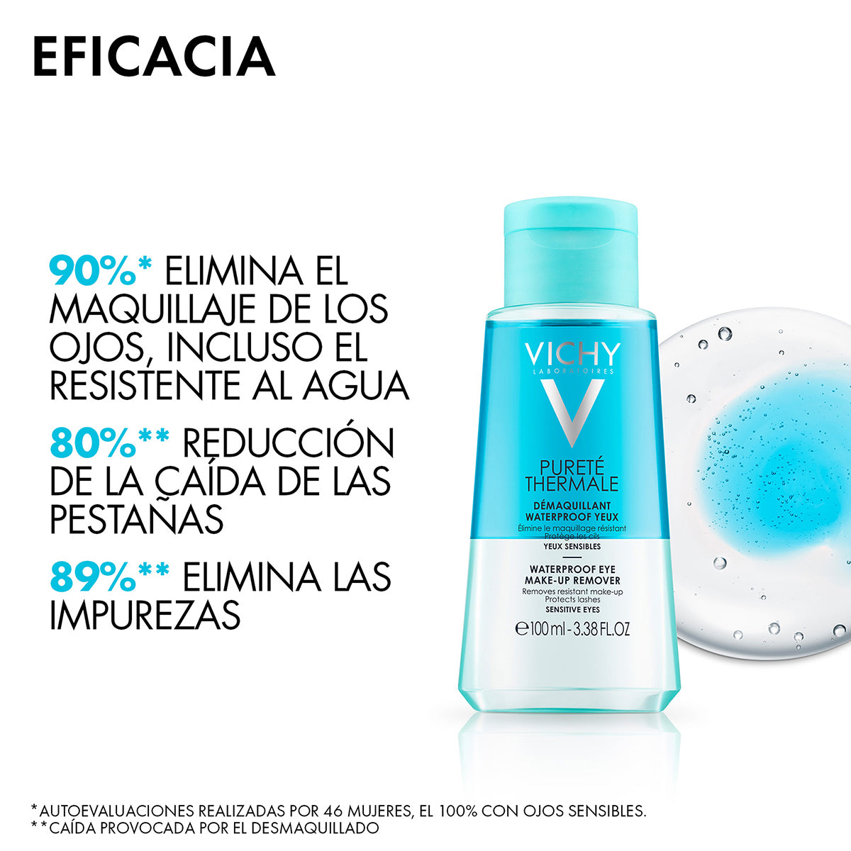 Vichy purete thermal desmaquillante de ojos bifásico 100ml.