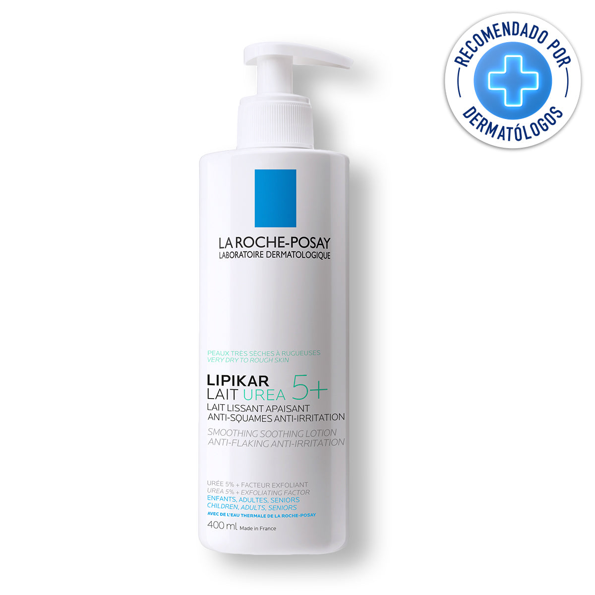 La Roche Posay Lipikar Lait Urea 5+, Crema calmante e hidratante corporal, 400ml