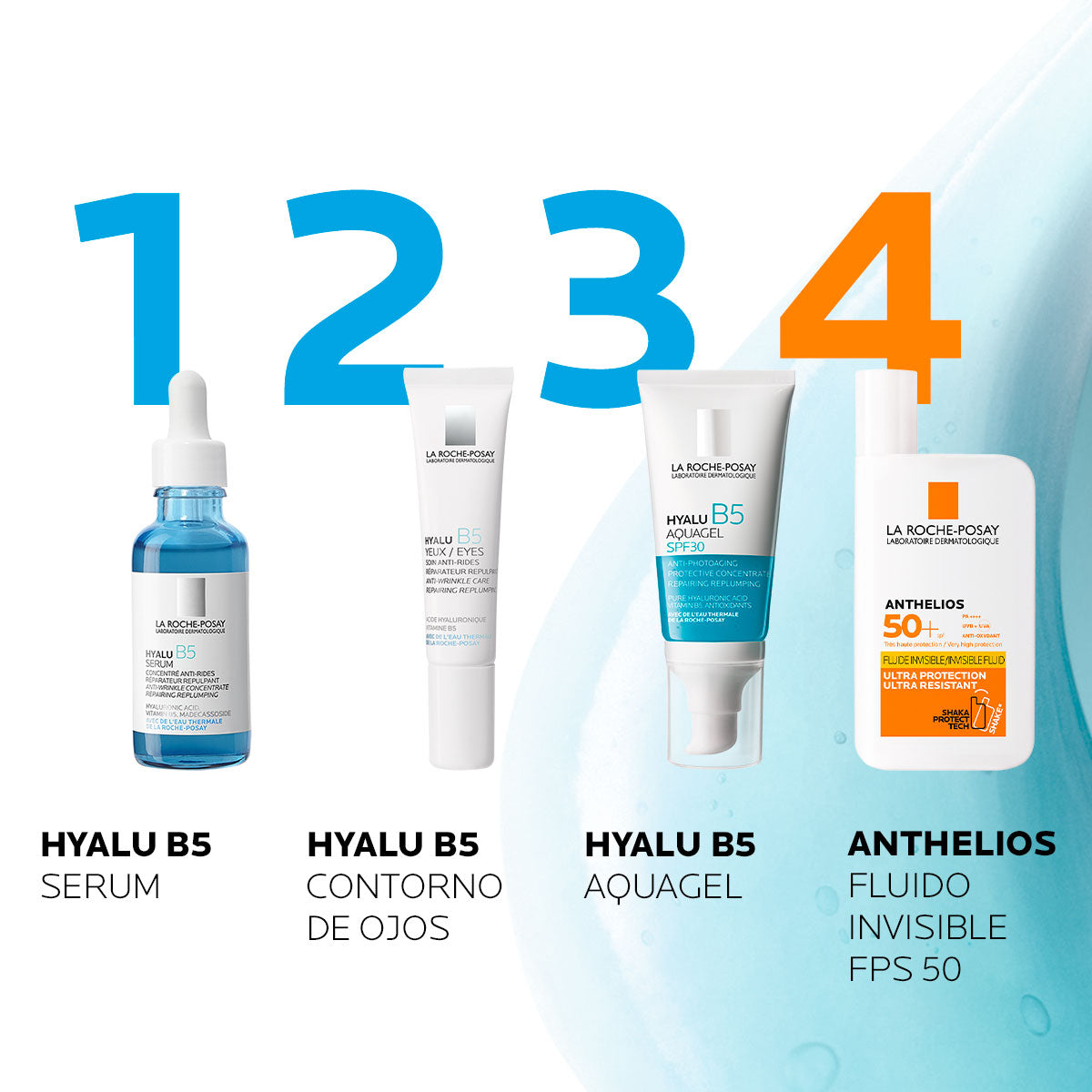 La Roche Posay Hyalu B5 Serum Aquagel FPS30, Concentrado anti-arrugas y líneas de expresión, 50ml