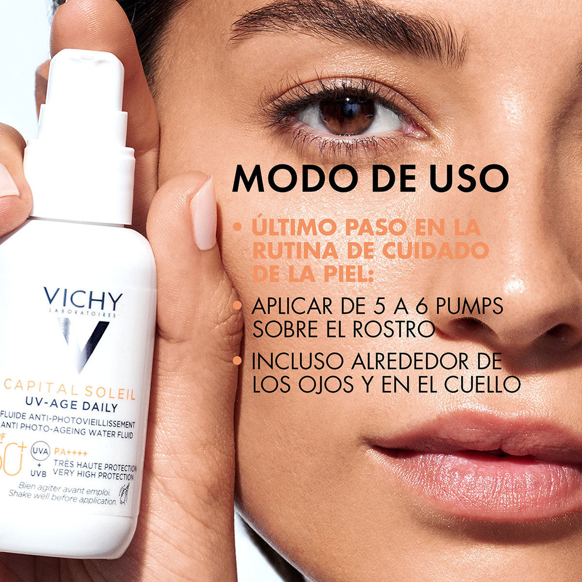 Vichy Capital Soleil UV-AGE DAILY FPS 50, Protector solar facial anti-envejecimiento, 40ml