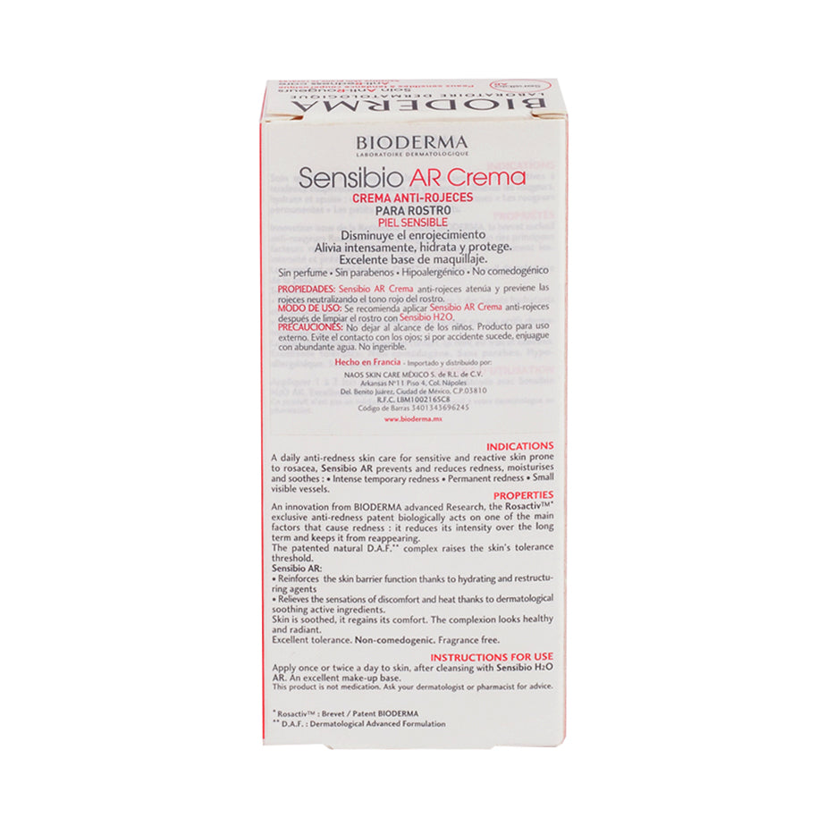 Bioderma Sensibio AR, Crema para pieles con rosácea, 40ml