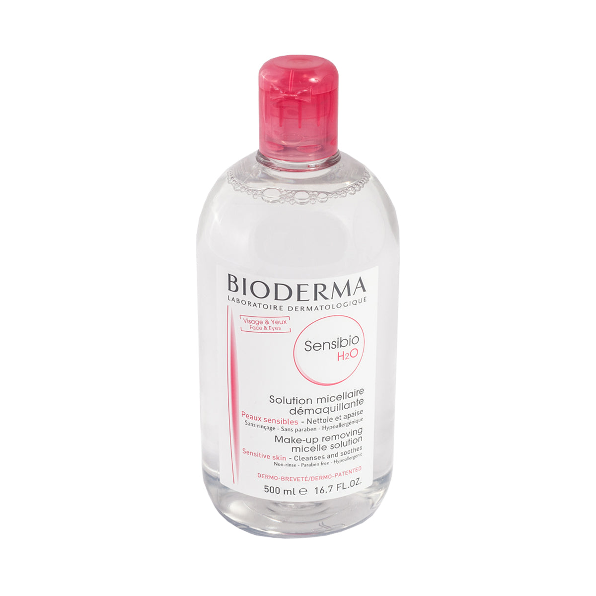 Bioderma Sensibio H2O, Agua micelar desmaquillante piel sensible, 500ml