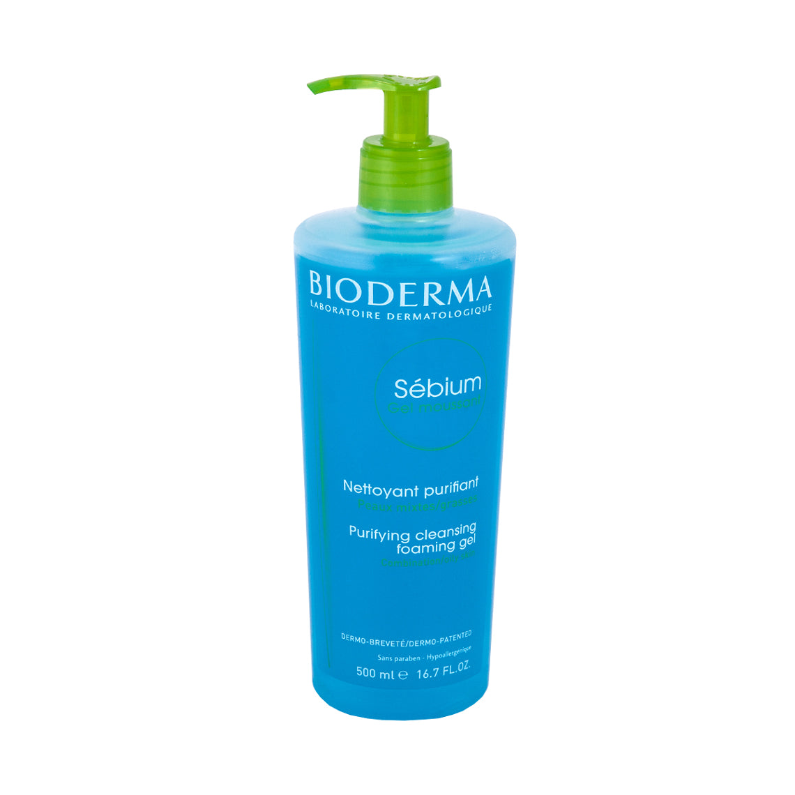 Bioderma Sébium Gel Moussant, Gel limpiador anti-imperfecciones, 500ml