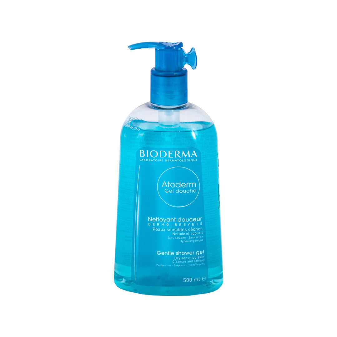 Bioderma Atoderm Gel de Ducha, Gel limpiador facial y corporal, 500ml