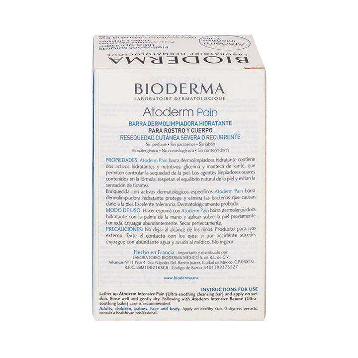 Bioderma Atoderm Intensive, Barra limpiadora anti-bacterial, 150gr