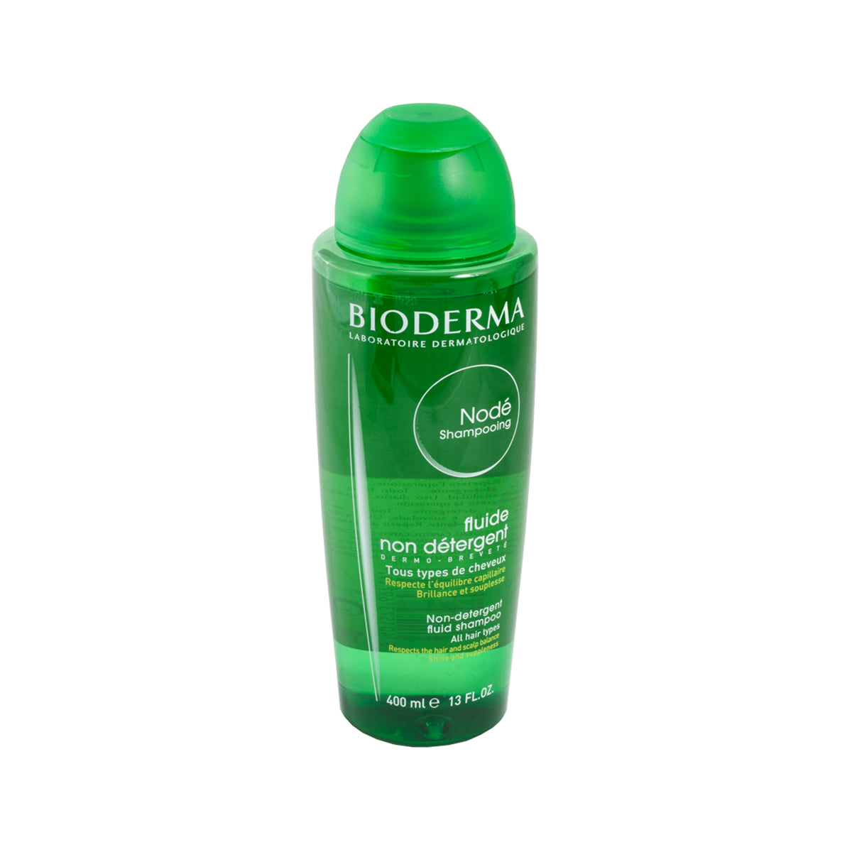 Bioderma Nodé Shampoo Fluido sin Detergente, Limpia y protege el cuero cabelludo, 400ml