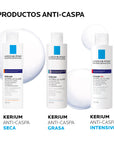 La Roche Posay Kerium Anti-caspa Seca, Shampoo para cuero cabelludo sensible con caspa, 200ml