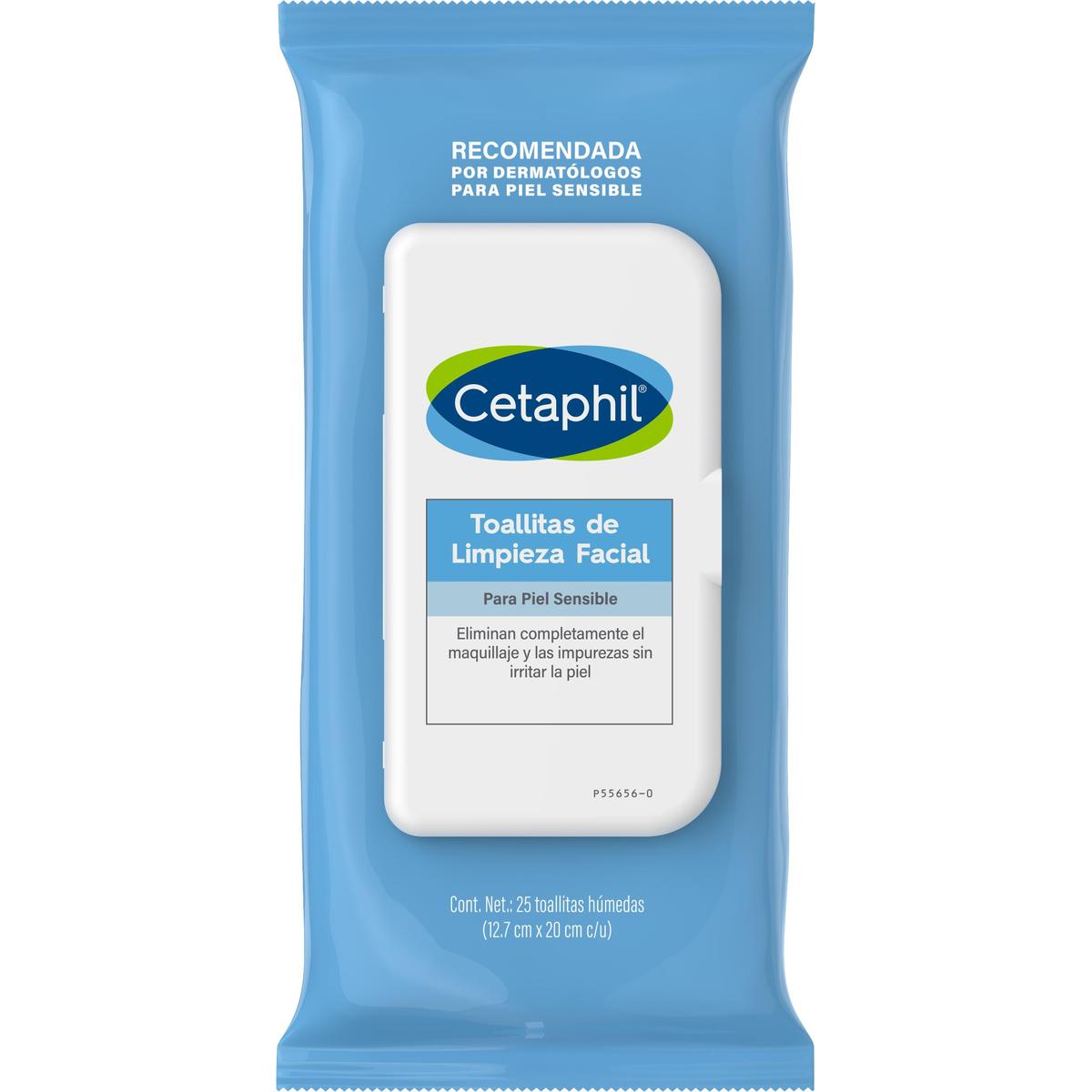 Cetaphil, Toallitas de limpieza facial, c/25