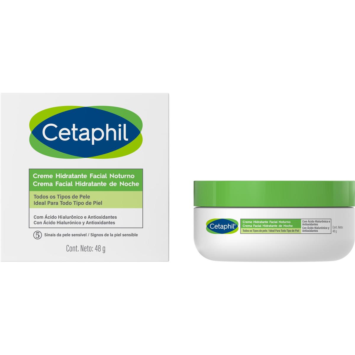 Cetaphil, Crema facial hidratante de noche, 48gr