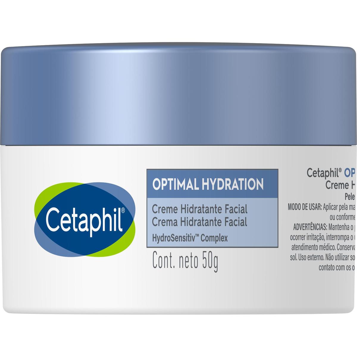 Cetaphil Optimal Hydration, Crema hidratante facial de día, 48gr