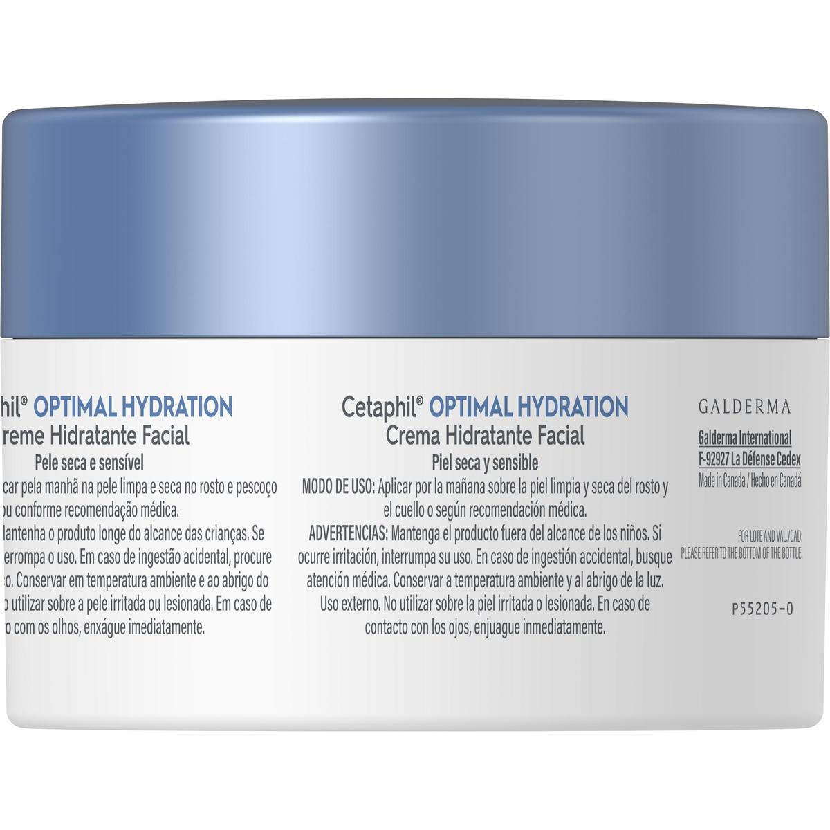 Cetaphil Optimal Hydration, Crema hidratante facial de día, 48gr