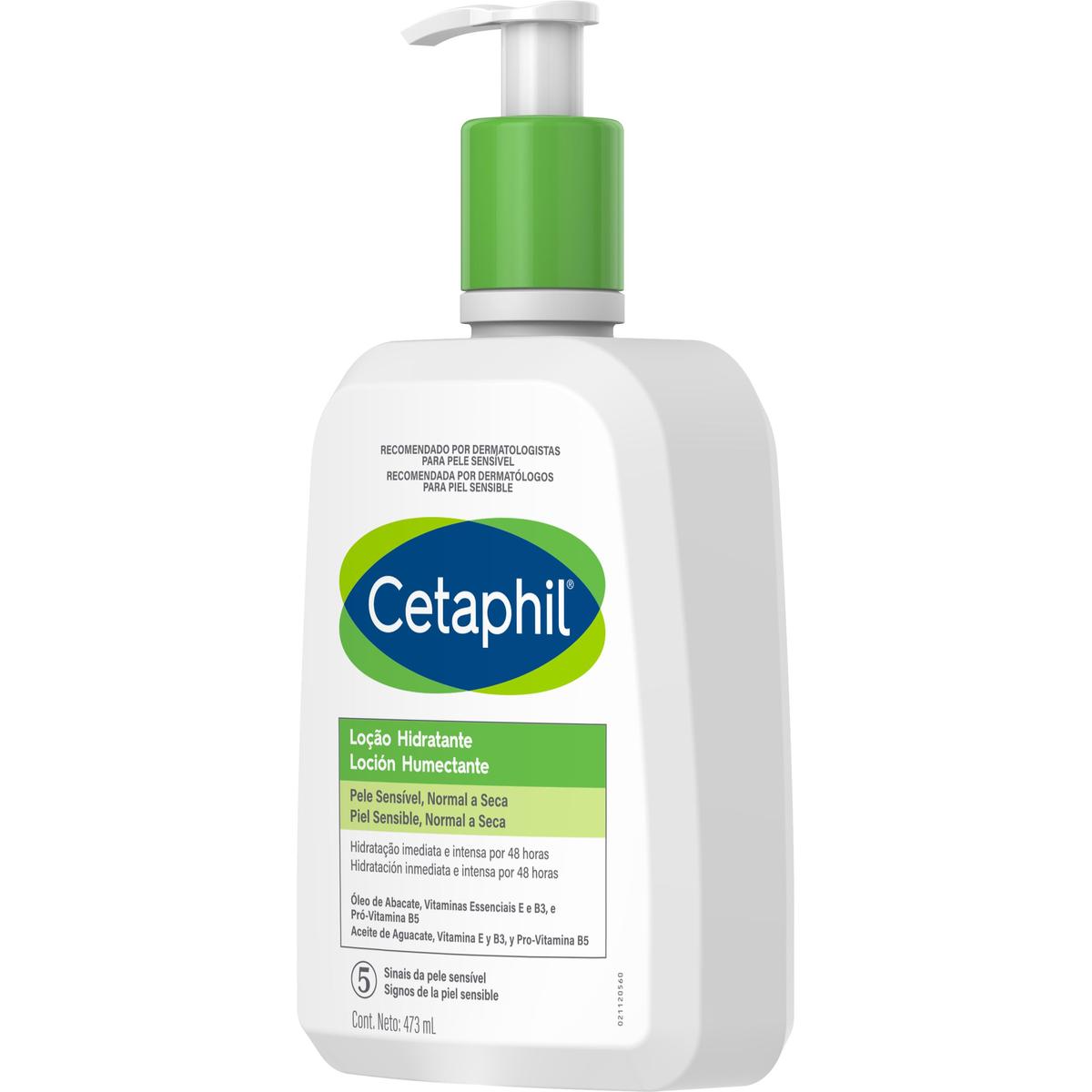 Cetaphil, Loción humectante facial y corporal, 473ml