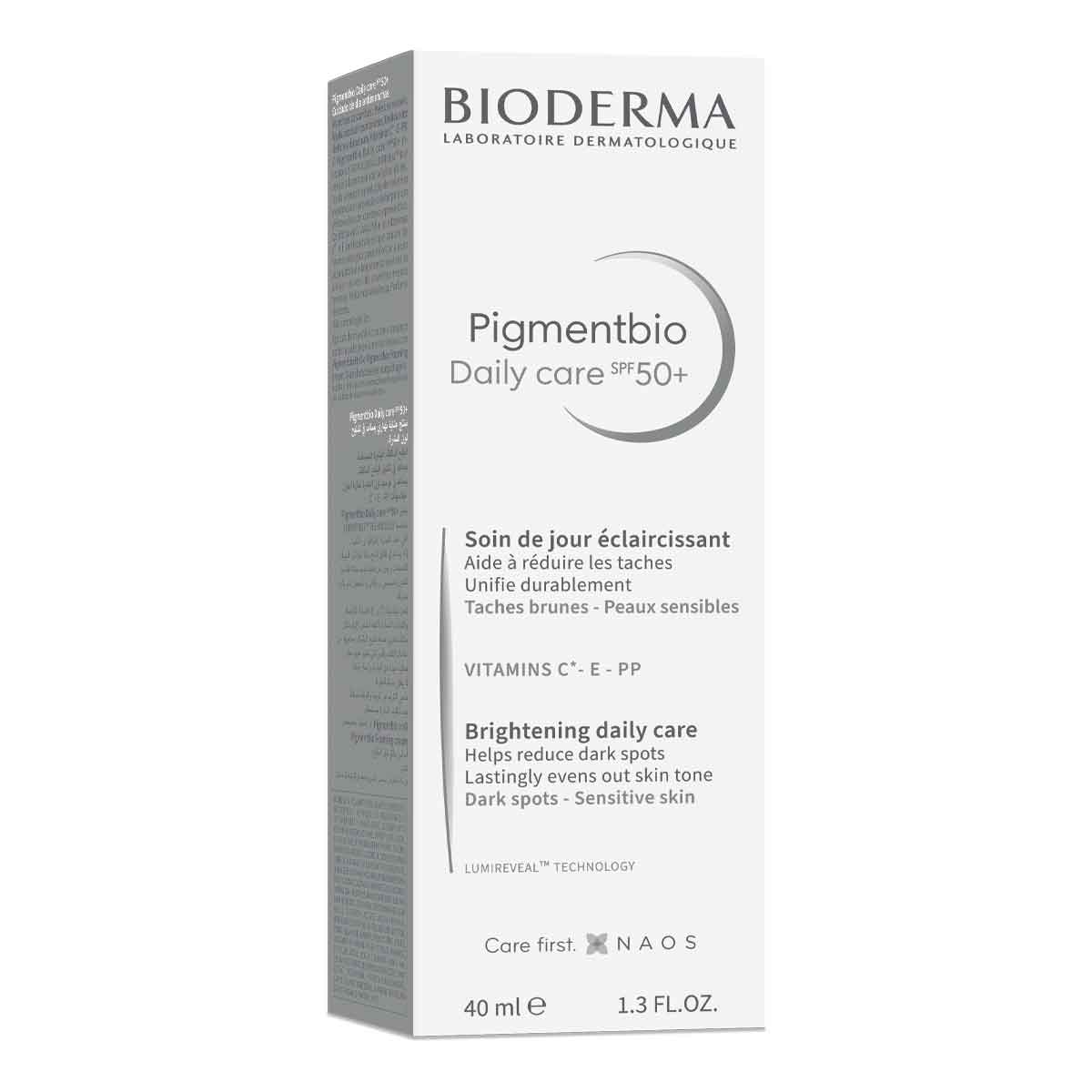 Bioderma Pigmentbio Daily Care FPS 50+, Crema de día despigmentante, 40ml