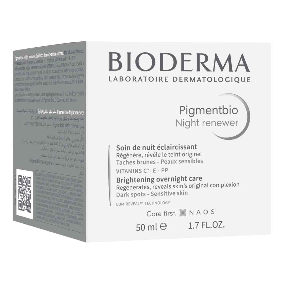 Bioderma Pigmentbio Night Renewer, Regenerador nocturno despigmentante, 50ml