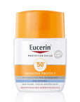 Eucerin Sun Fluid Sensitive Protect FPS 50+, Protección solar facial avanzada para proteger y matificar la piel sensible y grasa 50ml.